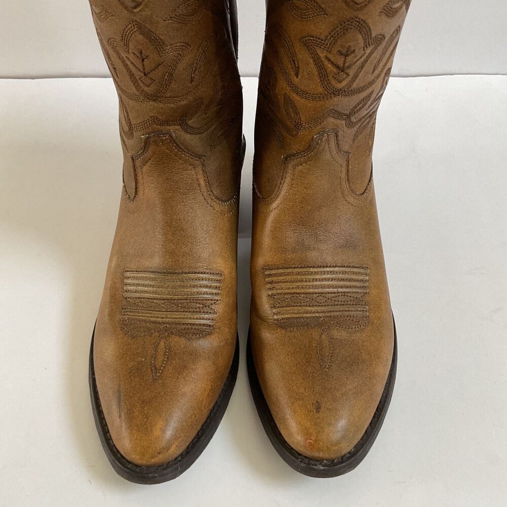 ARIAT Heritage R Toe Western Boots Sz 7.5B Copper Brown 10035999 Cowgirl - Picture 7 of 12